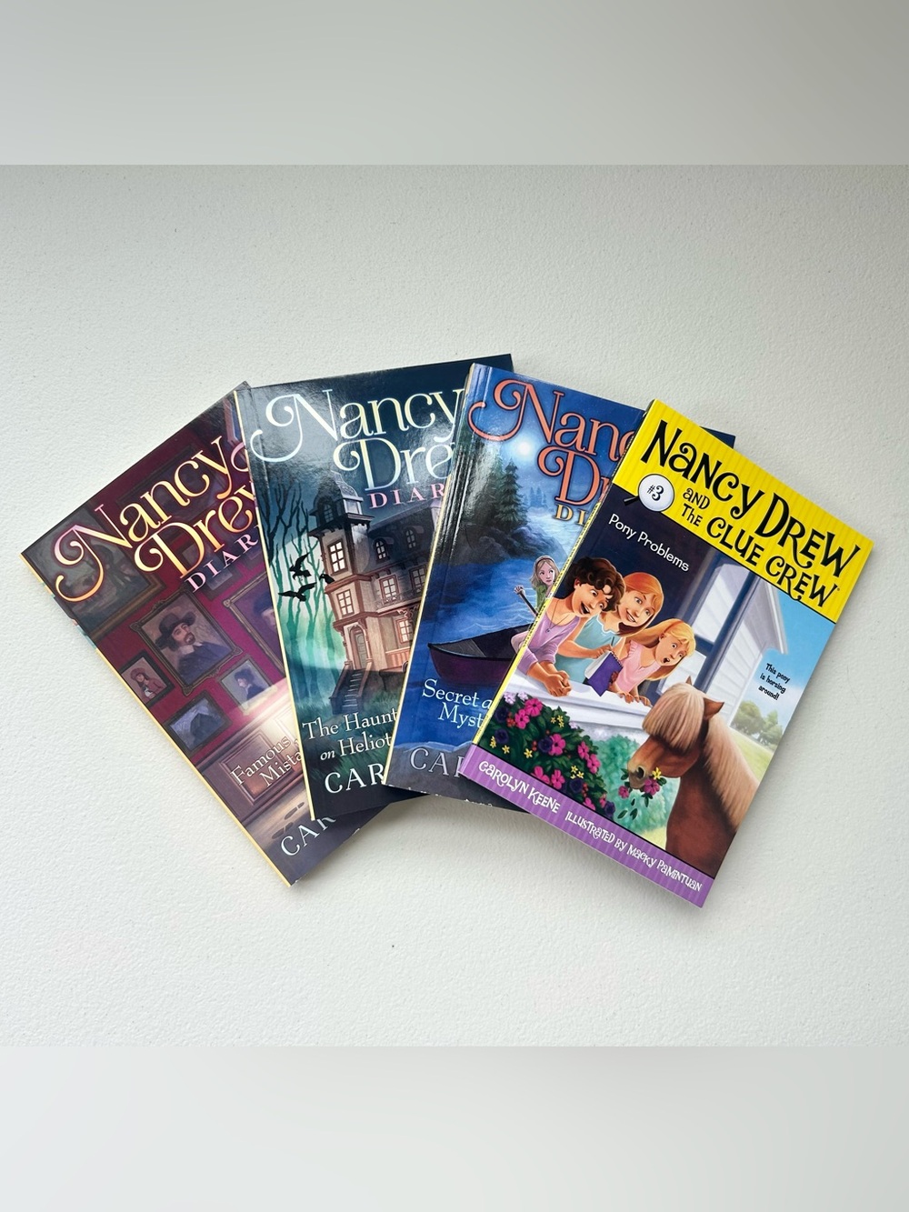 4 Nancy Drew Books Carolyn Keene American Mystery Drama Kids Teen Literature New
